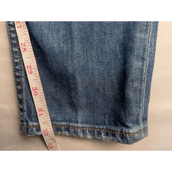 Hudson Jeans Mens 30x32 Blue Axl Skinny Button Fly Distressed Denim - Picture 6 of 11